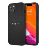 variatie Guess Saffiano PU Leather Backcover iPhone 13 Hoesje – Zwart