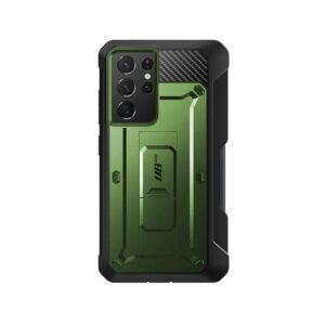 SUPCASE Hoesje Met Houder voor S-Pen Samsung Galaxy S21 Ultra - Groen 1