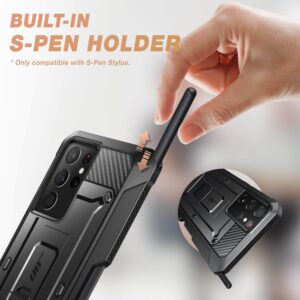 SUPCASE UB Pro Galaxy S21 Ultra - S-Pen Houder - Metallic Blauw 4