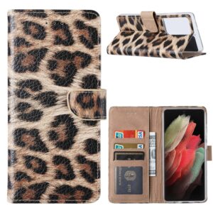 Bookcase Luipaard Samsung Galaxy S21 Ultra