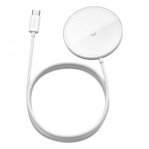 Baseus Simple Mini Magnetische MagSafe Lader - 15W - Wit 1