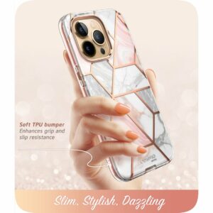 COSMO 360° Backcover Hoesje Met Screen Protector iPhone 13 Pro Max - Marble Wit 3