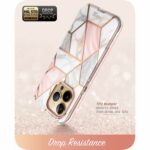 Cosmo 360 Backcover Hoesje met Screen Protector iPhone 13 Pro Max – Marble Wit - 4
