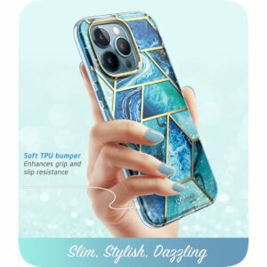 COSMO 360° Backcover Hoesje Met Screensaver iPhone 13 Pro Max - Marble Ocean 4