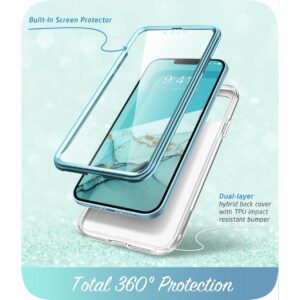 COSMO 360° Smartphonehoesje Met Screen Protector iPhone 13 - Marble Ocean 2