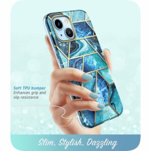 COSMO 360° Smartphonehoesje Met Screen Protector iPhone 13 - Marble Ocean 3