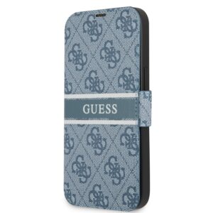 Guess 4G Stripe Logo Bookcase iPhone 13 Mini – Blauw