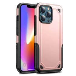 Hybrid Armor Backcover Hoesje iPhone 13 Pro - Rosegoud