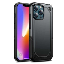 Hybrid Armor Backcover Hoesje iPhone 13 Pro Max - Zwart