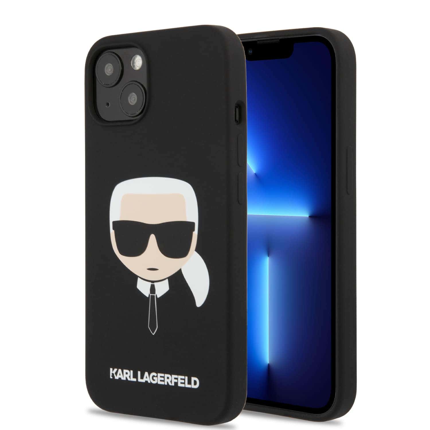 KARL LAGERFELD Silicone KARL iPhone 13 Hoesje - Zwart 1