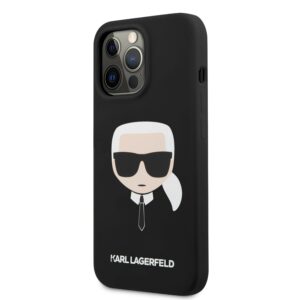 KARL LAGERFELD Silicone KARL iPhone 13 Pro Hoesje - Zwart 2