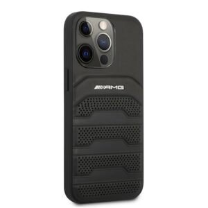 MERCEDES AMG Genuine Leather Perforated iPhone 13 Pro 4