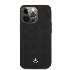 MERCEDES BENZ Genuine Leather Perforated iPhone 13 Pro Hoesje 3