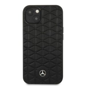 MERCEDES BENZ Genuine Leather Quilted Mini Stars iPhone 13 Hoesje 3