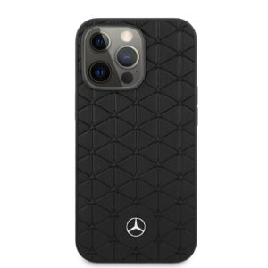 MERCEDES BENZ Genuine Leather Quilted Mini Stars iPhone 13 Pro Hoesje 3