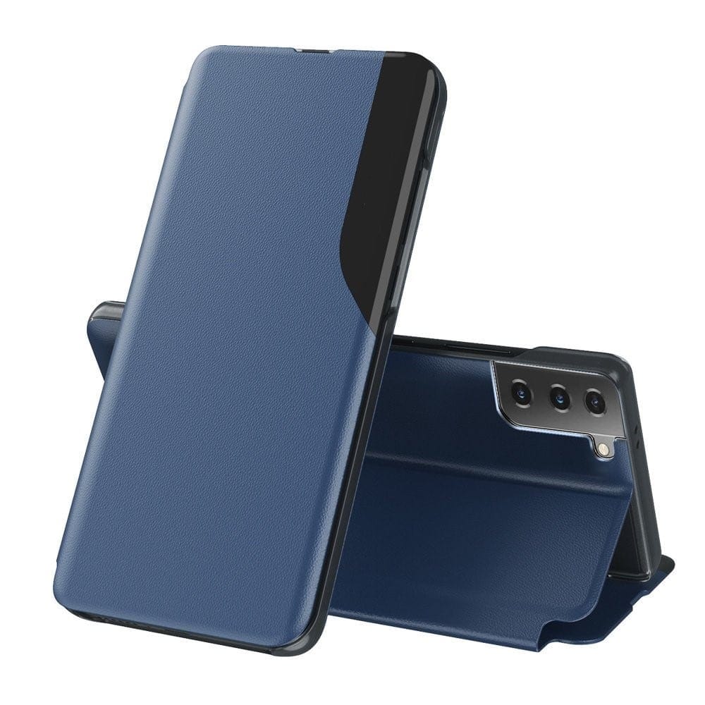 Premium Clear View Case Samsung Galaxy S21 & S21 Plus - Blauw v2