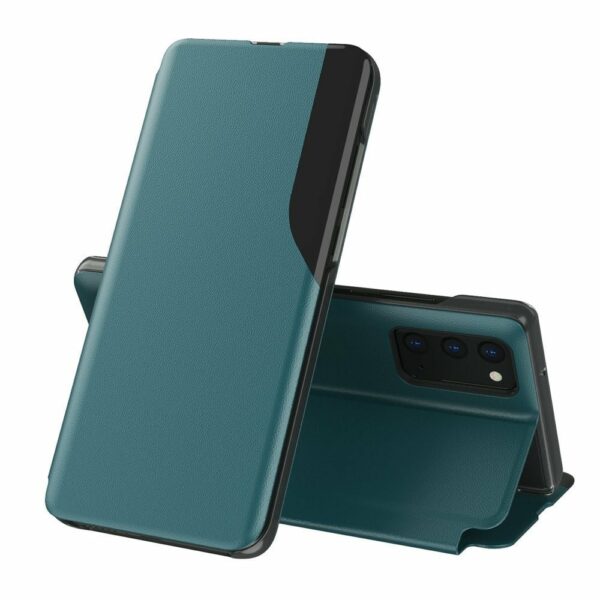 Premium Clear View Cover Samsung  Note 20 Ultra - Groen