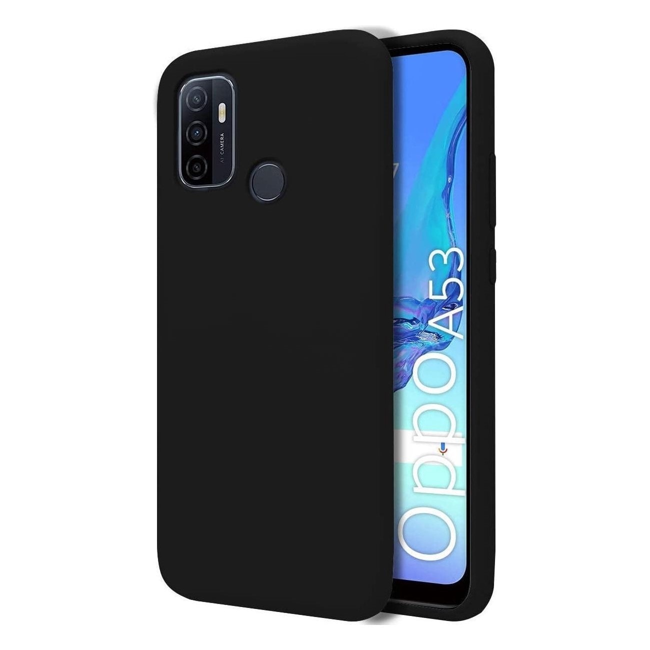Siliconen Backcase Hoesje OPPO A53 - Zwart 2