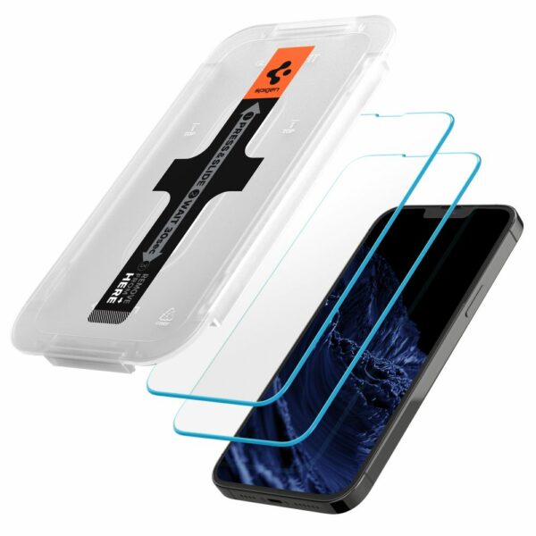 Spigen Tempered Glass Screen Protector EZ FIT iPhone 13 Lijn - 2 Stuks 1