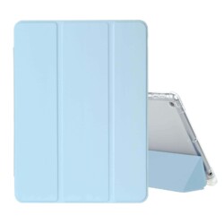 Shockproof Folio Case iPad 9 - iPad 8 - iPad 7 - Pencilhouder - Lichtblauw