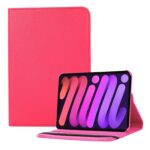 variatie iPad Mini 6 Hoes – Mini 6 Cover – Mini 6 Case – Bookcase – Hoesje – 8.3 Inch – Met Standaard – 360 Draaibaar – Roterend – Donkerroze