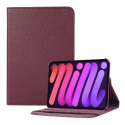 iPad Mini 7 / iPad mini 6 Hoes - Bookcase - Hoesje - 8.3 Inch - Met Standaard - 360 Draaibaar - Roterend - Paars