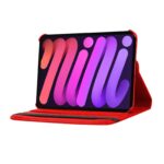 iPad Mini 7 / iPad mini 6 Hoes – Bookcase – Hoesje – 8.3 Inch – Met Standaard – 360 Draaibaar – Roterend – Rood - 4