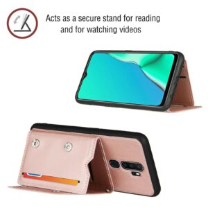 Backcover Wallet Hoesje OPPO A5 (2020) OPPO A9 (2020) - rosegoud 3