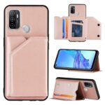 variatie Backcover Wallet Hoesje OPPO A53s – A53 – Rosegoud