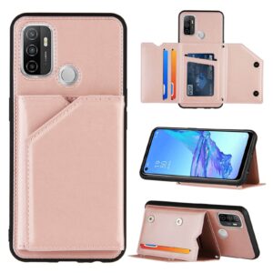 Backcover Wallet Hoesje OPPO A53 OPPO A53s - Rosegoud 1