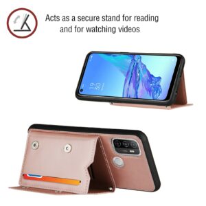 Backcover Wallet Hoesje OPPO A53 OPPO A53s - Rosegoud 3