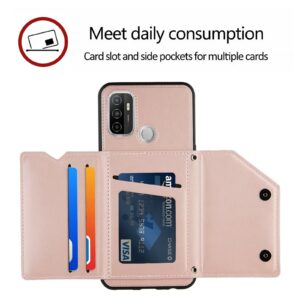 Backcover Wallet Hoesje OPPO A53 OPPO A53s - Rosegoud 4