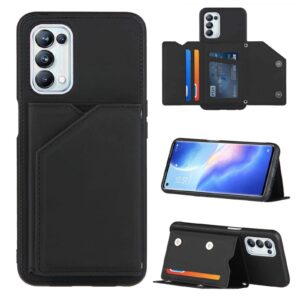 Backcover Wallet Hoesje OPPO A74 5G – A54 5G – Zwart