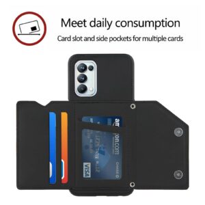 Backcover Wallet Hoesje OPPO A54 5G OPPO A74 5G - zwart 4