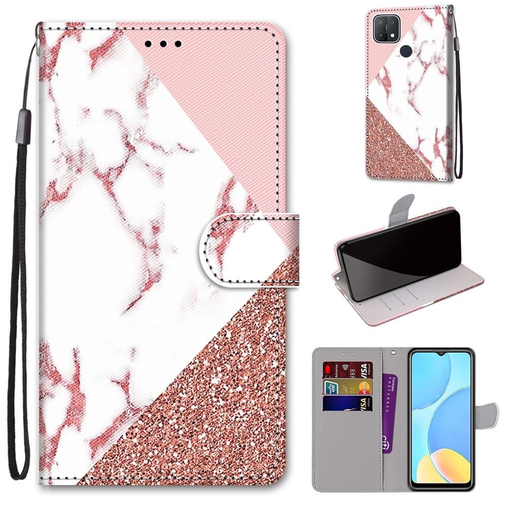 Bookcase Hoesje OPPO A15 - Marble 1