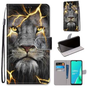 Bookcase Hoesje OPPO A9 2020 – A5 2020 – Leeuw