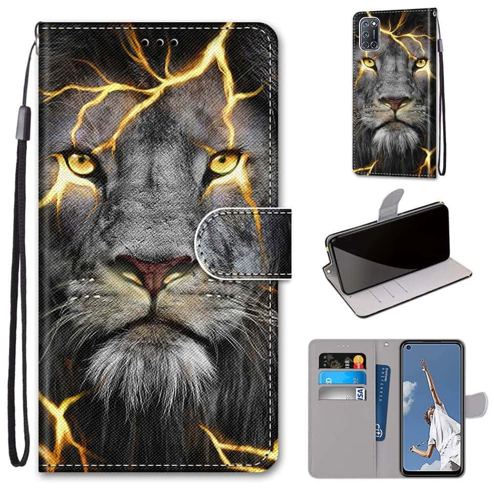 Bookcase Hoesje OPPO A92 - A72 - A52 - Leeuw