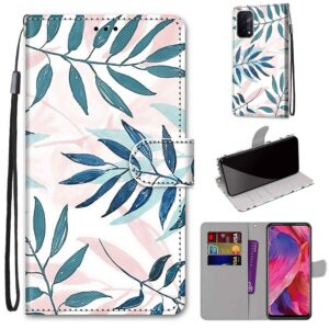 Bookcase Hoesje OPPO A54 5G OPPO A74 5G - Bladeren 1