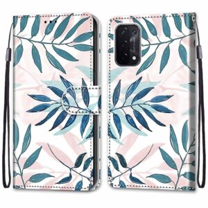 Bookcase Hoesje OPPO A54 5G OPPO A74 5G - Bladeren 2