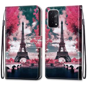 Bookcase Hoesje OPPO A54 5G OPPO A74 5G - Eiffel Toren 1