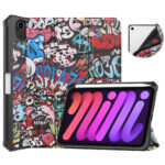 variatie Folio Case iPad Mini 6 2021 – Pencilhouder – Graffiti