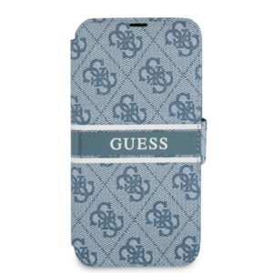GUESS 4G Stripe Logo Bookcase iPhone 13 - Blauw 2