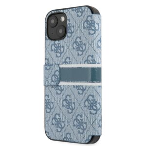 GUESS 4G Stripe Logo Bookcase iPhone 13 - Blauw 4