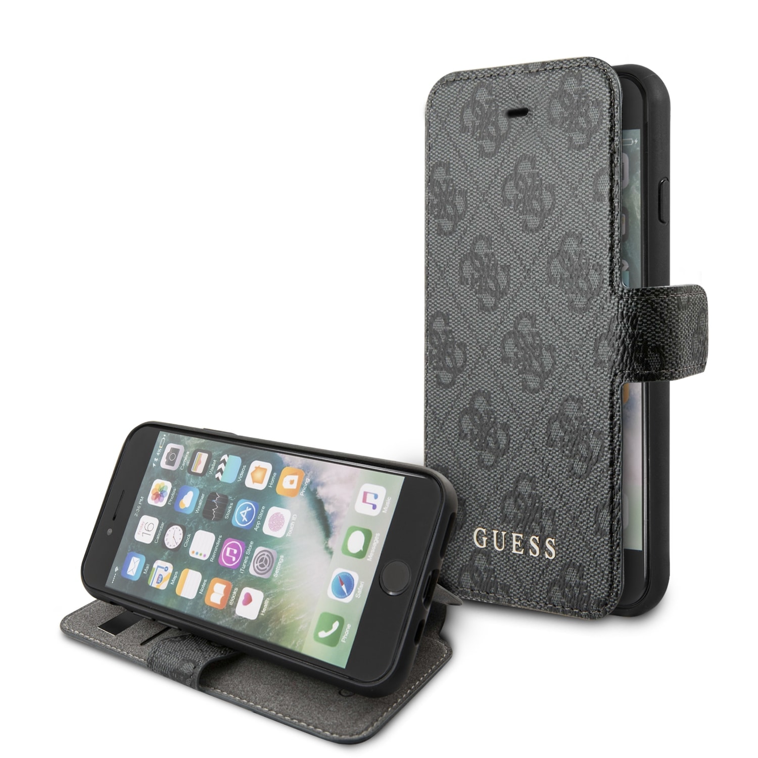 Guess Bookcase Cover iPhone 8 - 7 - SE (2022 / 2020) - Grey