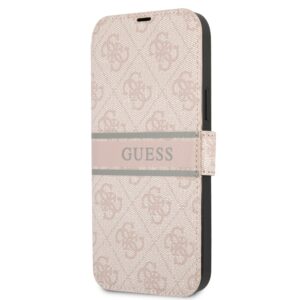 GUESS Stripe Logo Bookcase iPhone 13 Pro - Roze 2