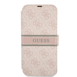 GUESS Stripe Logo Bookcase iPhone 13 Pro - Roze 3