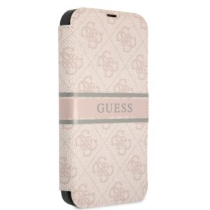 GUESS Stripe Logo Bookcase iPhone 13 Pro - Roze 4