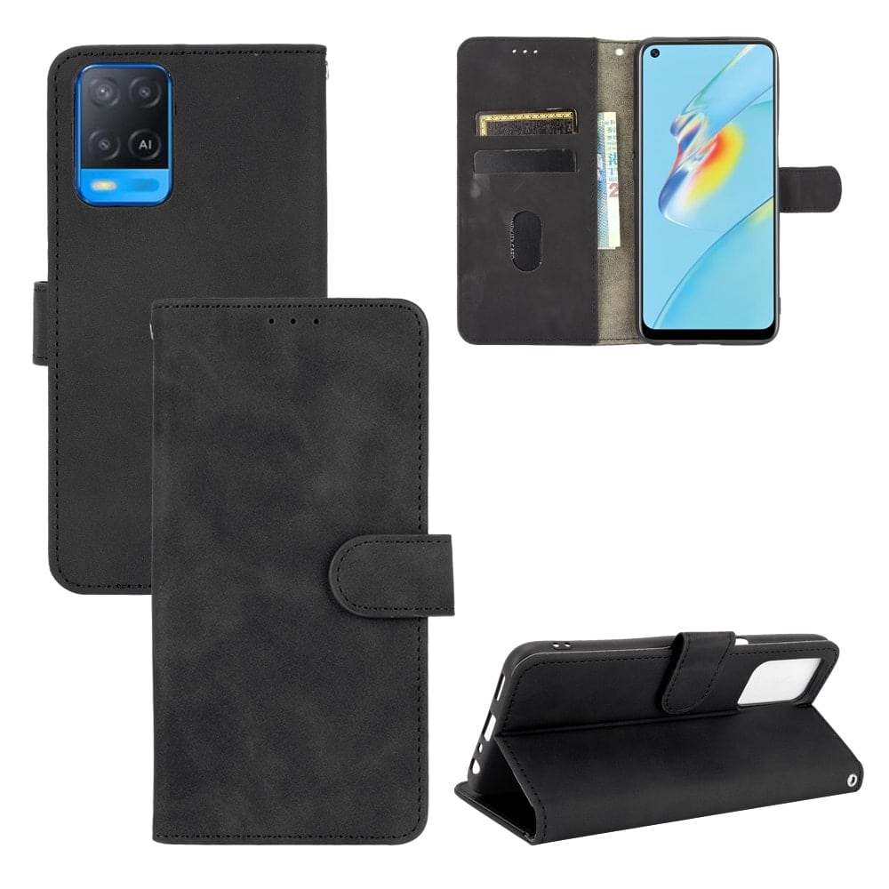 retro Bookcase Hoesje OPPO A16s - A16 - Zwart