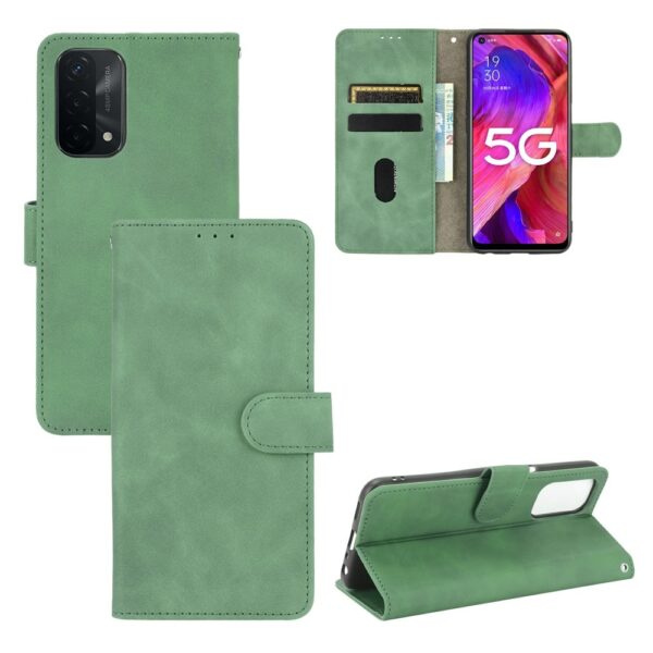 Retro Bookcase Hoesje OPPO A54 5G OPPO A74 5G - groen 1