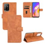 variatie retro Bookcase Hoesje OPPO A94 5G – Bruin
